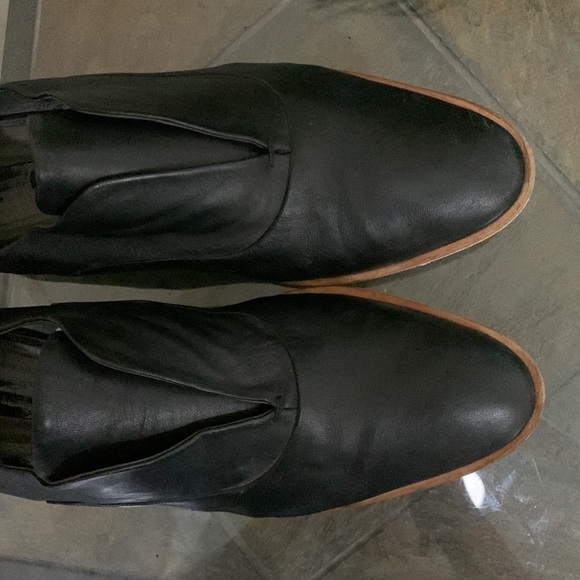 REED KRAKOFF LEATHER BLOCK HEEL LOAFERS - Picture 5 of 13